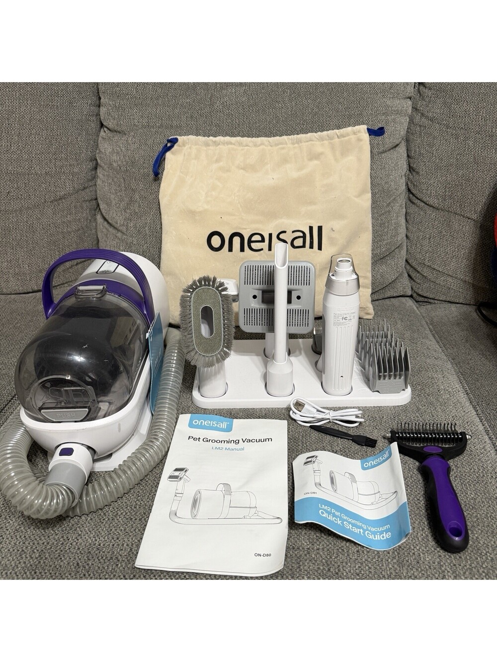ONEISALL LM2 Dog Grooming Kit & Pet Hair Vacuum 7 - 1